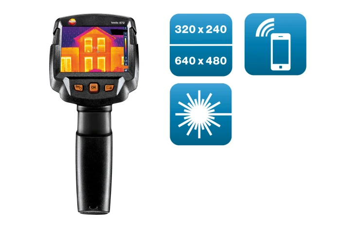 testo 872 - Thermal imager (320 x 240 pixels, App, laser)