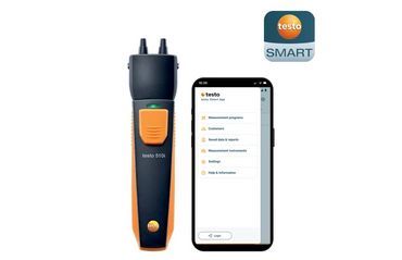 testo 510i - differential pressure measuring instrument with smartphone operation