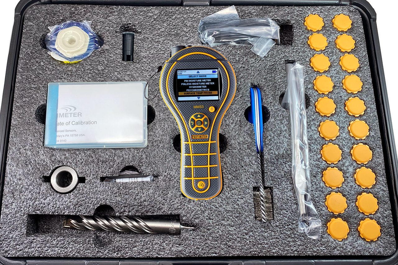 NEW! PROTIMETER MMS3® Flooring Kit; MMS3 instrument & primary accessories in hard case, BLD9800-FL